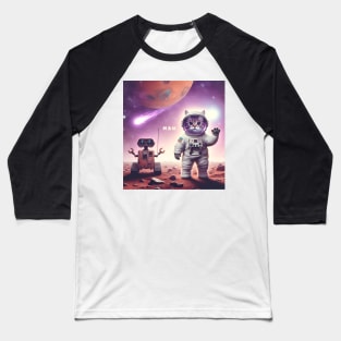 Astronaut Cat Baseball T-Shirt